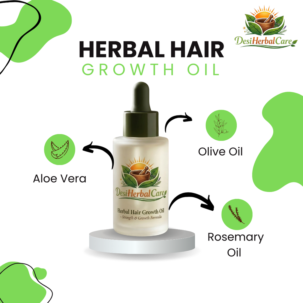 Desi Herbal Care – Herbal Hair Growth Oil (Strength & Growth Formula) – 50ml