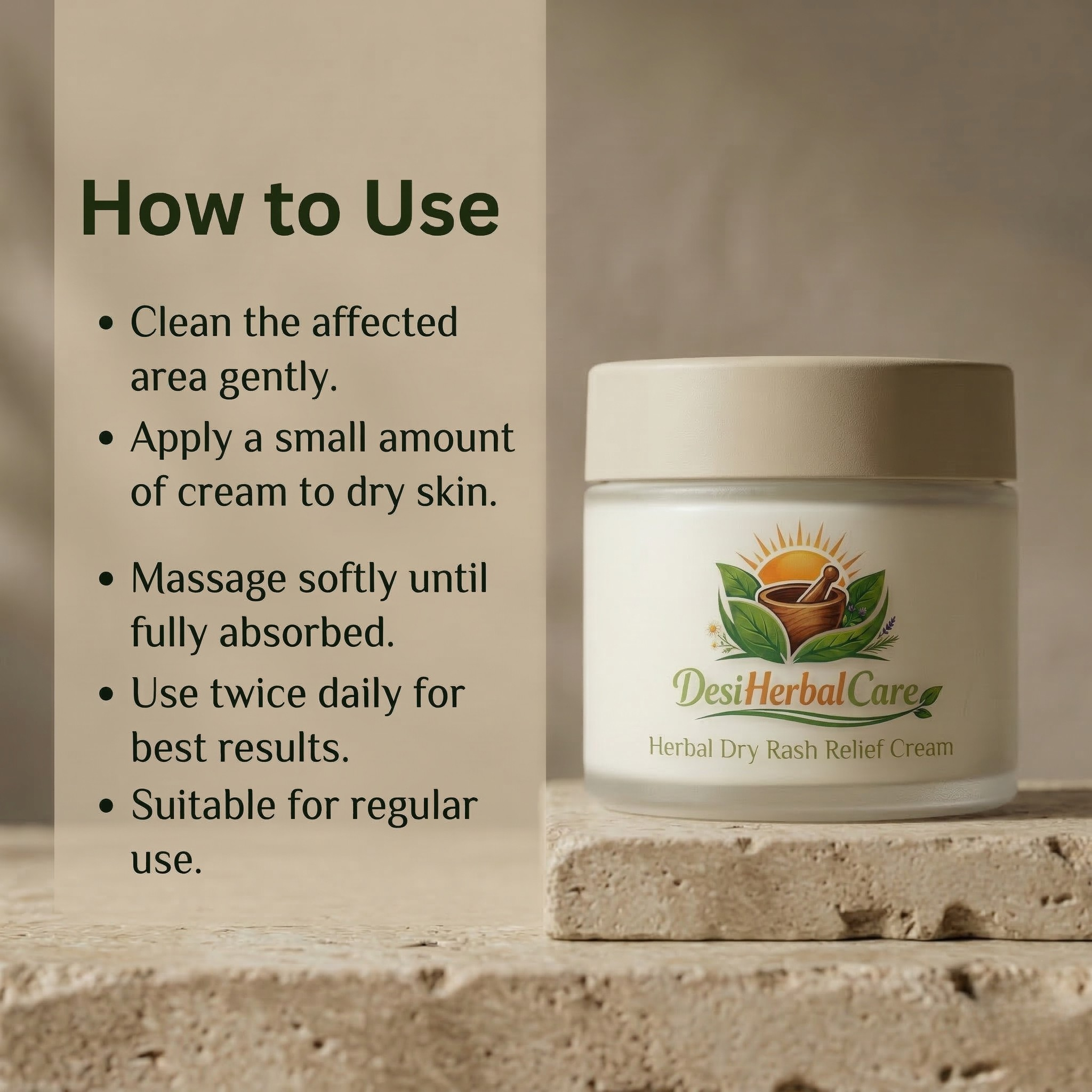 Herbal Dry Rash Relief Cream – 50g