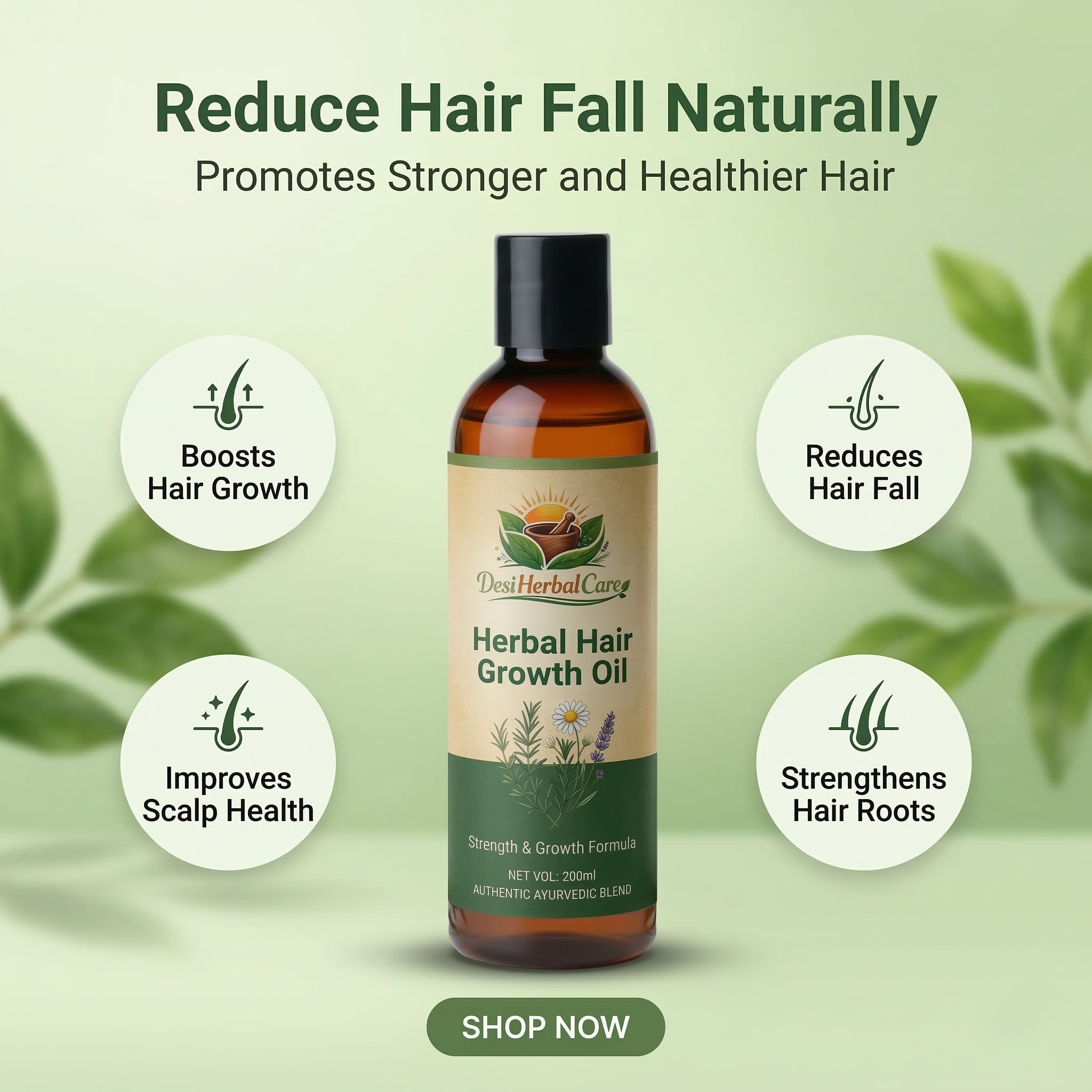 Hair Fall Control Herbal Oil – 200ml