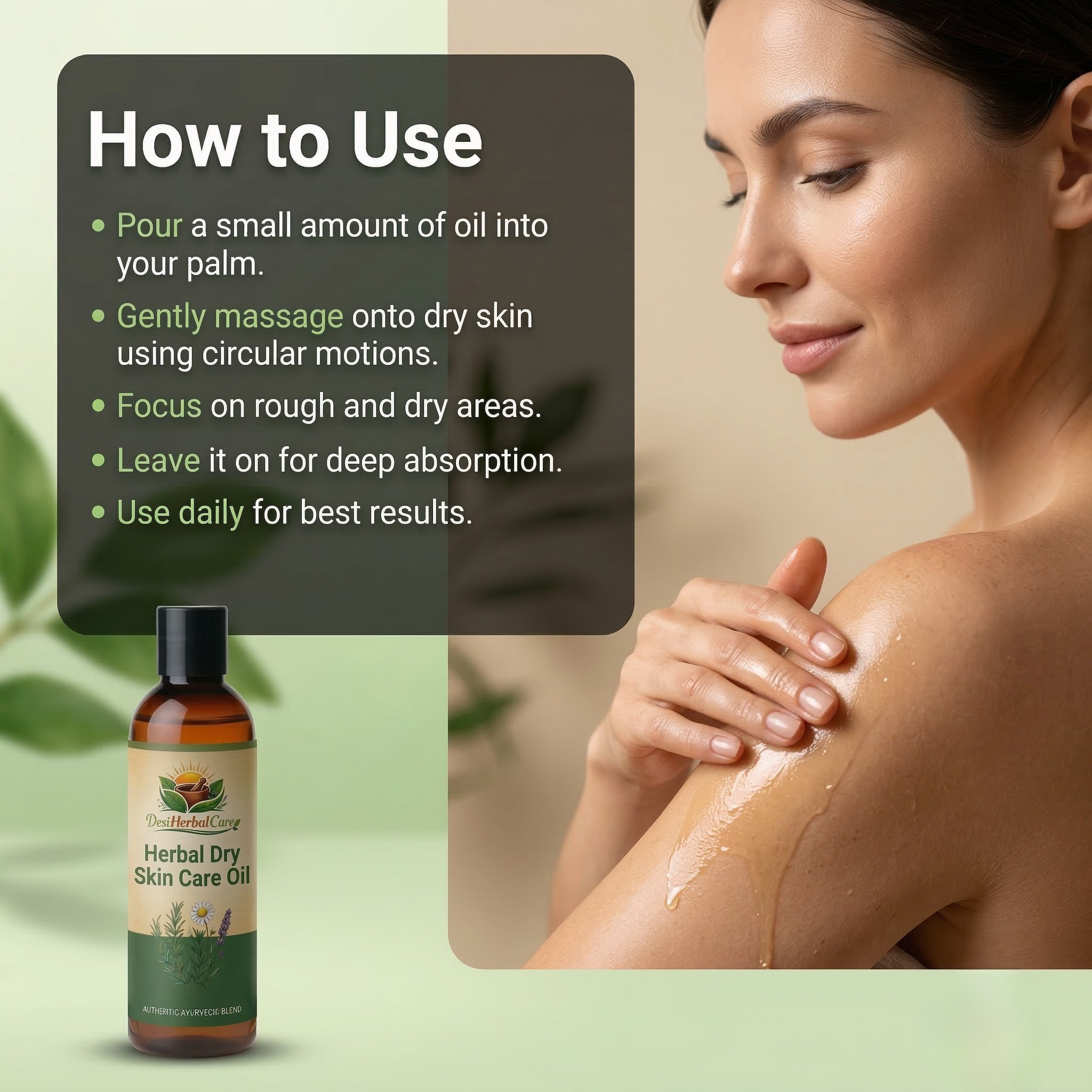 Herbal Dry Skin Care Oil – Deep Moisture & Nourishment – 200ml